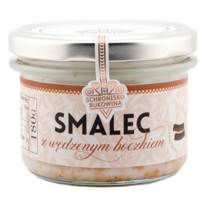 Smalec z wędzonym boczkiem 180g