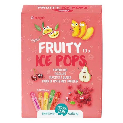 Naturalne lody do zamrożenia w 5 smakach: malinowy, brzoskwiniowy, cytrynowy, gruszkowy, wiśniowy. Ekologiczne składniki, owocowa przyjemność.