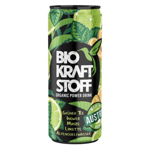 Napój Gazowany z Zieloną Herbatą i Imbirem BIO 250ml – ekologiczny napój z naturalnymi składnikami