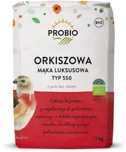 mąka orkiszowa luksusowa BIO typ 550 PROBIO 1 kg