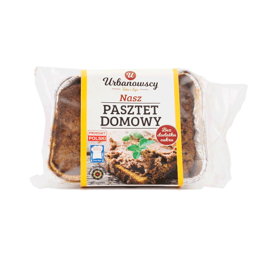 Pasztet domowy tradycyjny 210g od Urbanowscy — klasyczny pasztet wieprzowy z wątróbką