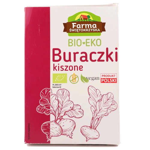 Bio buraczki kiszone ekologiczne w słoiku 400g — z solą himalajską i czosnkiem