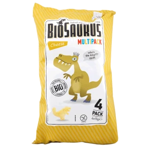 Chrupki kukurydziane Dinozaury serowe BIO multipak 4x15g