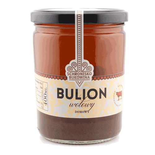 Bulion wołowy w słoiku 400 ml – naturalny produkt bez konserwantów, idealny do zup i sosów