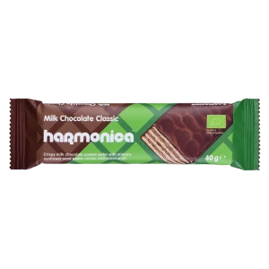 Wafelek z samopszy z k. mleczno-kakaowym w polewie