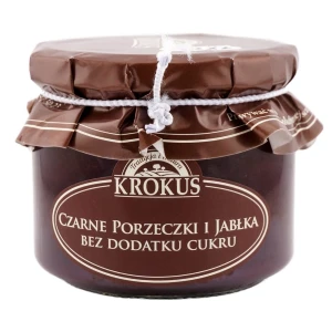 Powidła z czarnych porzeczek jabłek bez cukru 310g