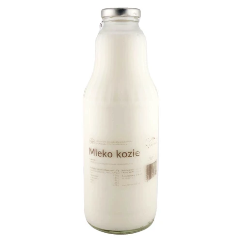 Mleko kozie niepasteryzowane w szklanej butelce
