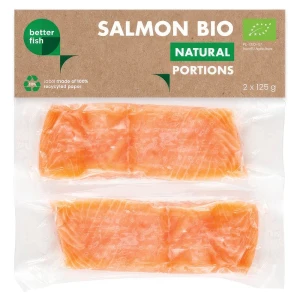 Łosoś atlantycki ze skórą mrożony BIO 250g