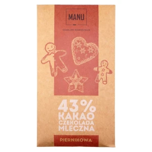 Czekolada mleczna 43% Piernikowa Manu