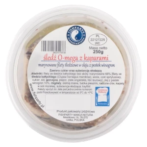 Śledź marynowany O-mega z kaparami 250g
