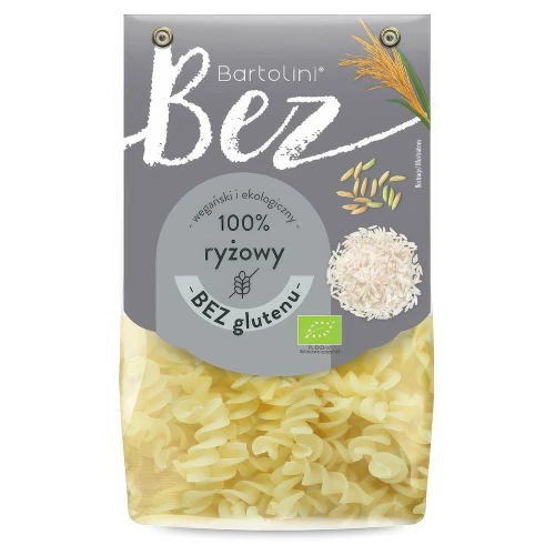 Makaron Ryżowy Świderki Bezglutenowy BIO 250 g - Bartolini, delikatny smak, ekologiczny, bezglutenowy