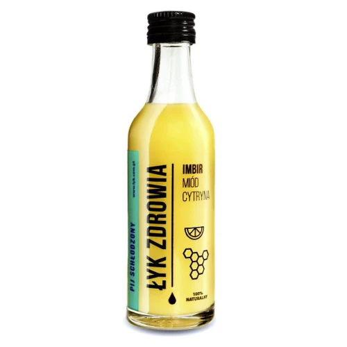 ŁYK ZDROWIA - naturalny shot witaminowy z imbirem, cytryną i miodem na przeziębienie i energię