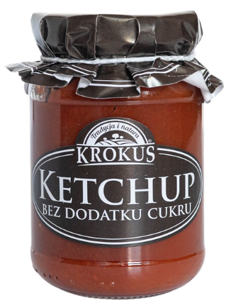 Ketchup bez cukru z chili Krokus 180 g – bezglutenowy