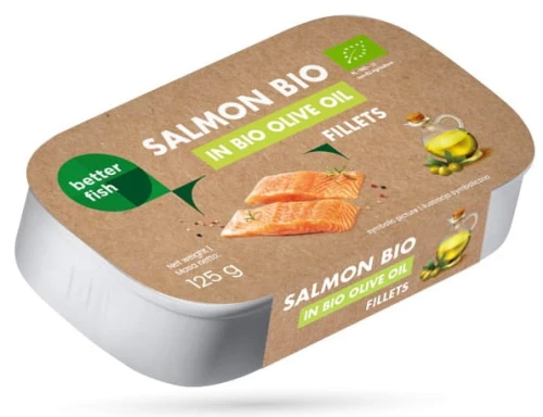 łosoś atlantycki w oliwie z oliwek BIO Better Fish 125 g