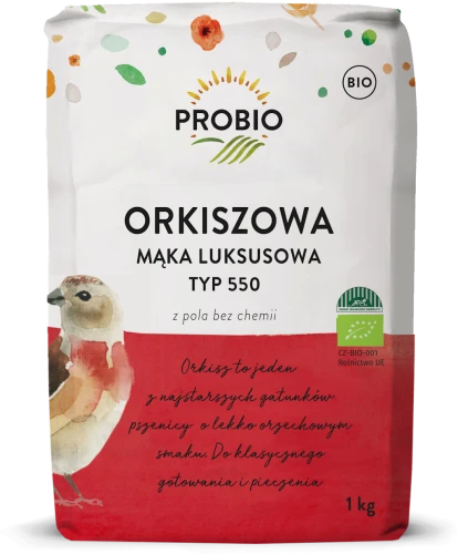 mąka orkiszowa luksusowa BIO typ 550 PROBIO 1 kg