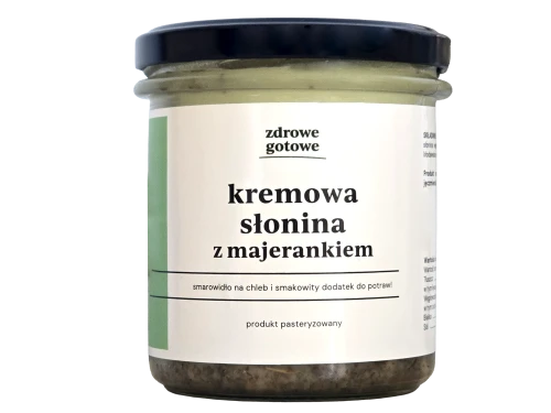 kremowa słonina przepiekana z majerankiem 250 g