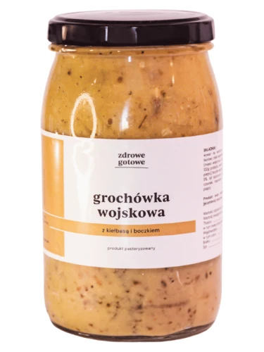 grochówka wojskowa z kiełbasą i boczkiem 900 ml gotowa zupa