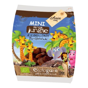 Ciastka mini jungle z czekoladą Bio 100g