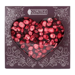 Serce maxi ciemna czekolada żurawina 150g