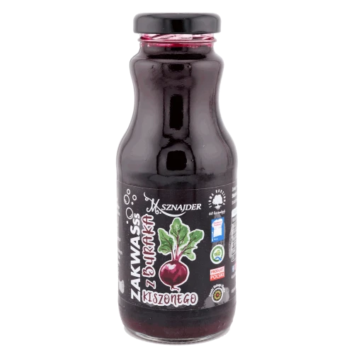 Zakwas buraczany 250ml w butelce — niepasteryzowany sok z kiszonych buraków