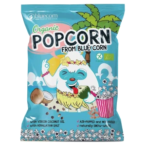 Popcorn z niebieskiej kukurydzy z olejem kokosowym i solą himalajską 20g