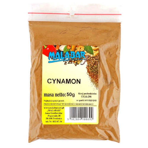 cynamon mielony 50g przyprawa w opakowaniu
