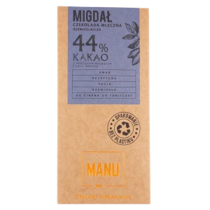 MANU czekolada mleczna z migdałem i solą 60g