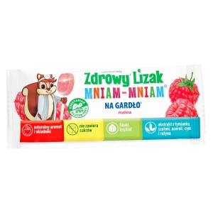 Zdrowy Lizak na gardło Malina 6g