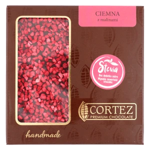 Czekolada ciemna z malinami 85g