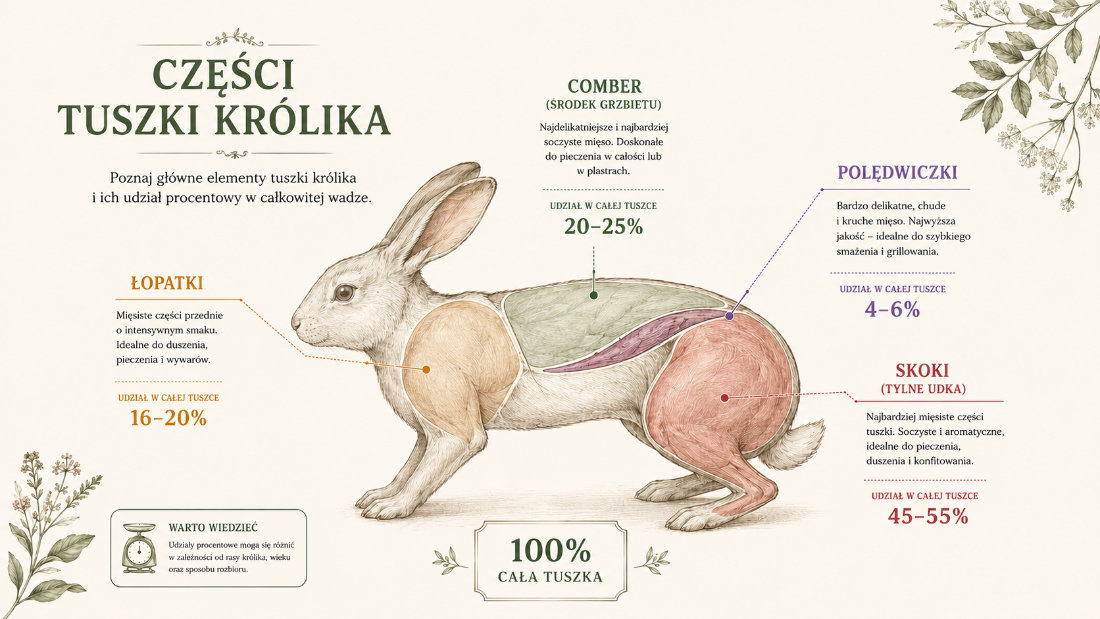 infografika - anatomia tuszki królika