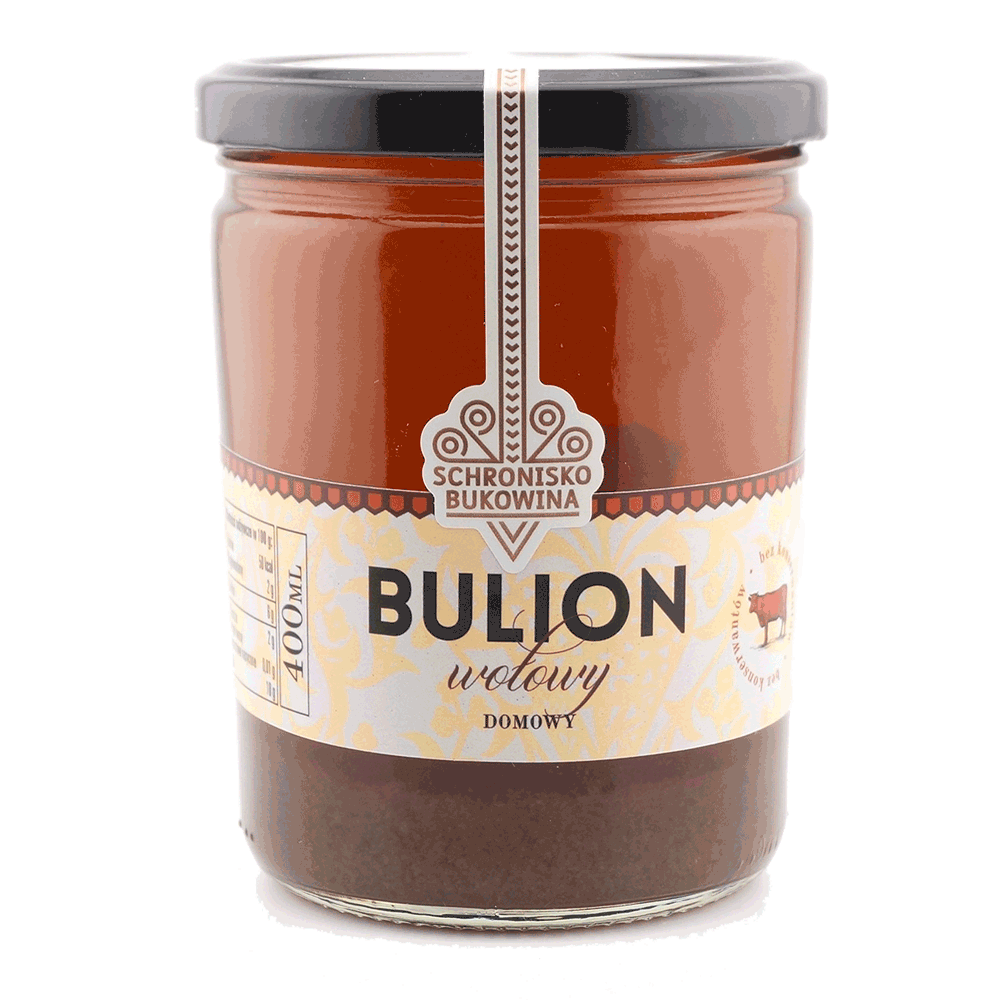 Bulion wołowy w słoiku 400 ml — naturalny