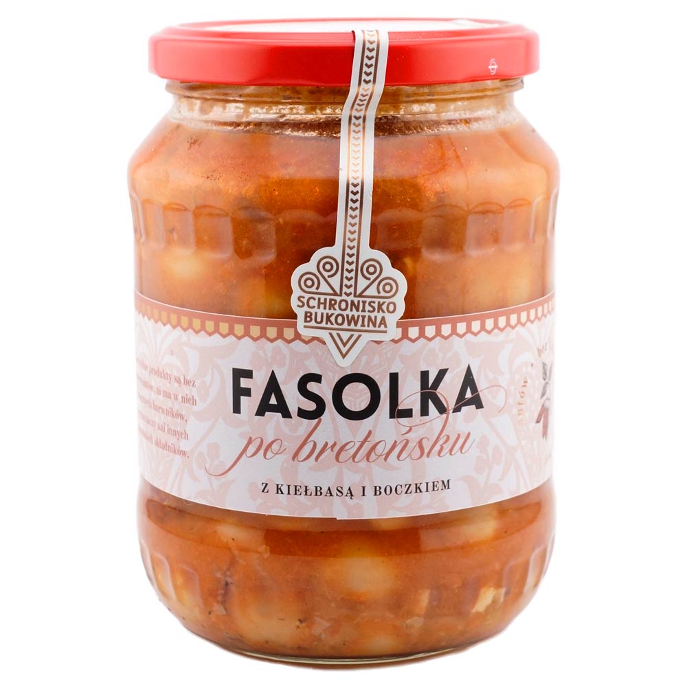 Fasolka po bretońsku 720 g — gotowa, w słoiku