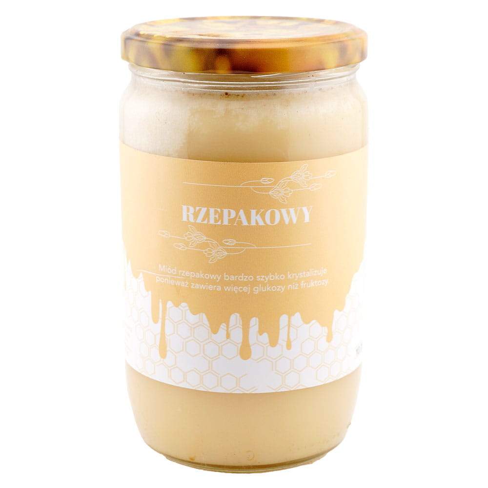Miód rzepakowy 1300 g — naturalny z polskiej pasieki