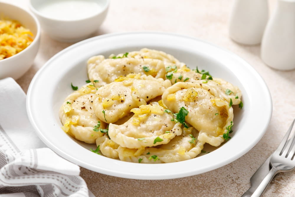 Pierogi ruskie — gotowe danie 500 g z ziemniakami i twarogiem