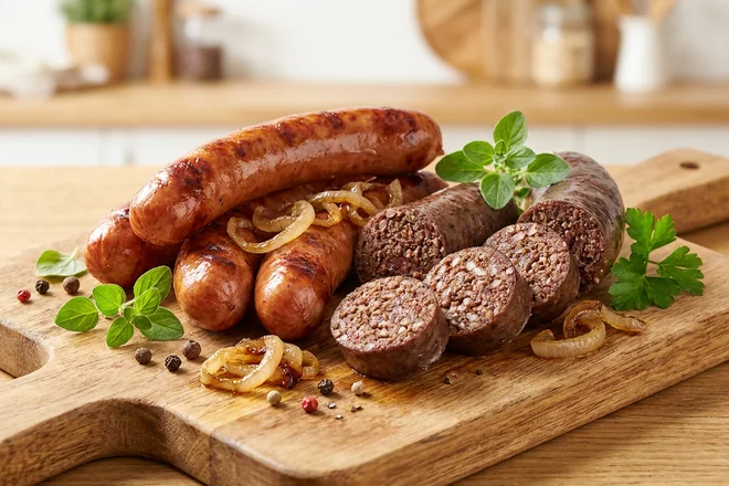Parówki, frankfurterki, kaszanki wieprzowe — paróweczki BIO, kaszanka gryczana z polskich masarni