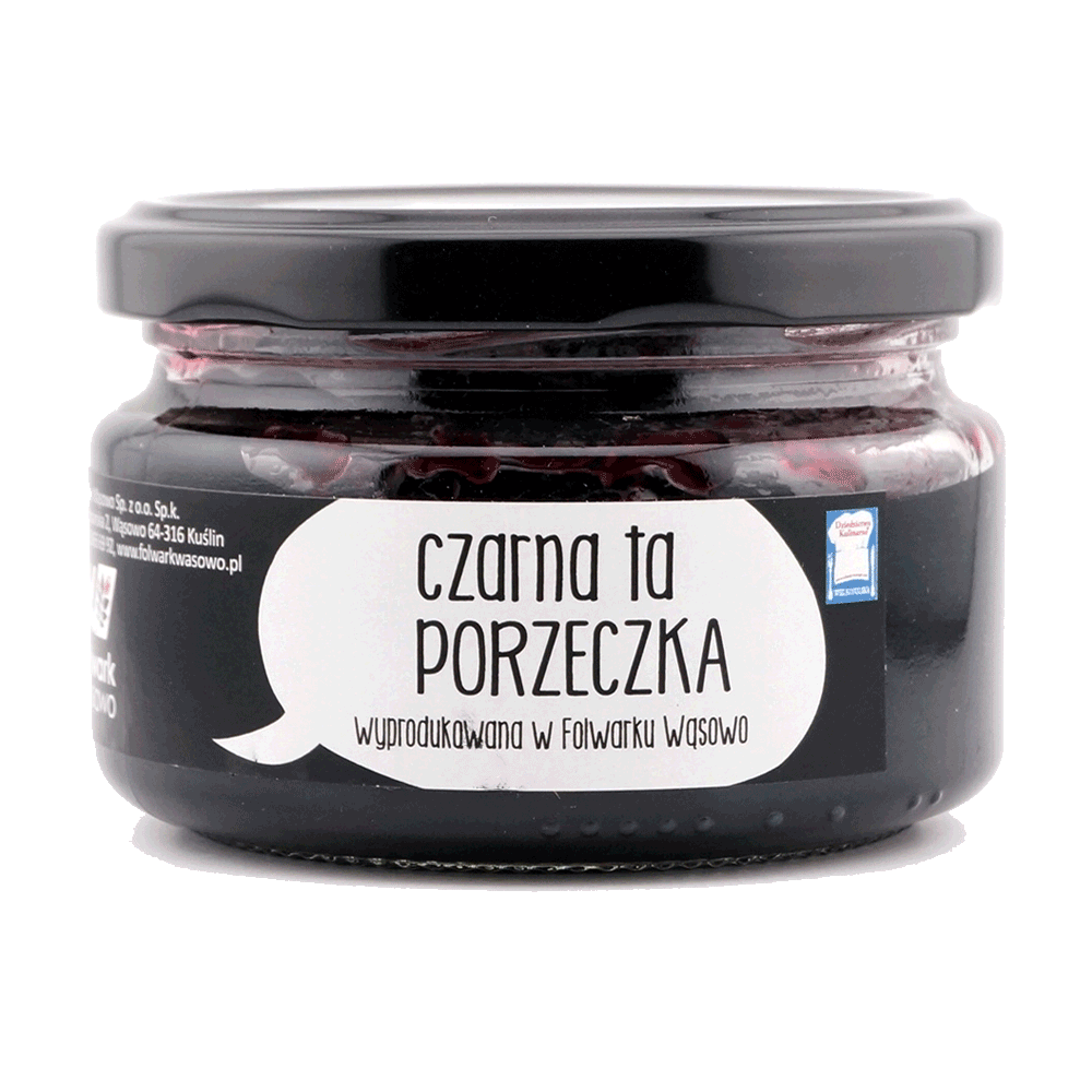 Konfitura z czarnej porzeczki w słoiku