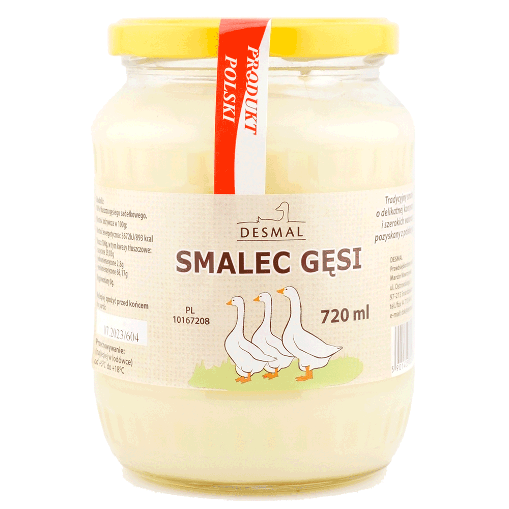 Smalec gęsi w dużym słoiku 720 g
