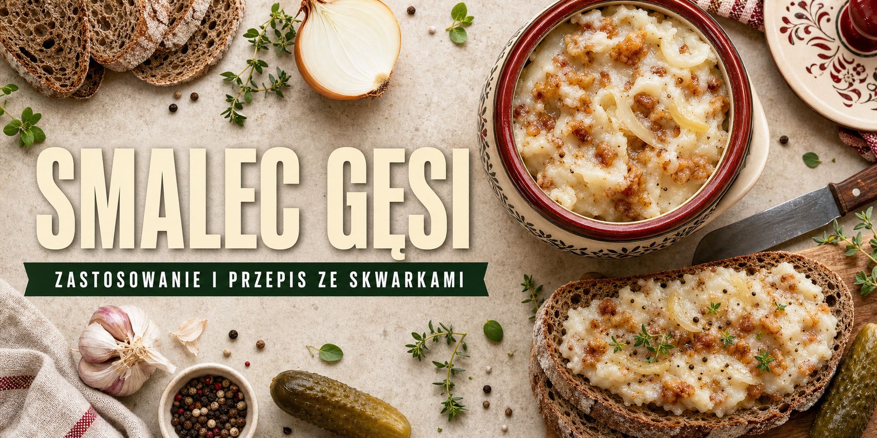 Smalec gęsi ze skwarkami w słoiku i na chlebie — zastosowanie i przepis