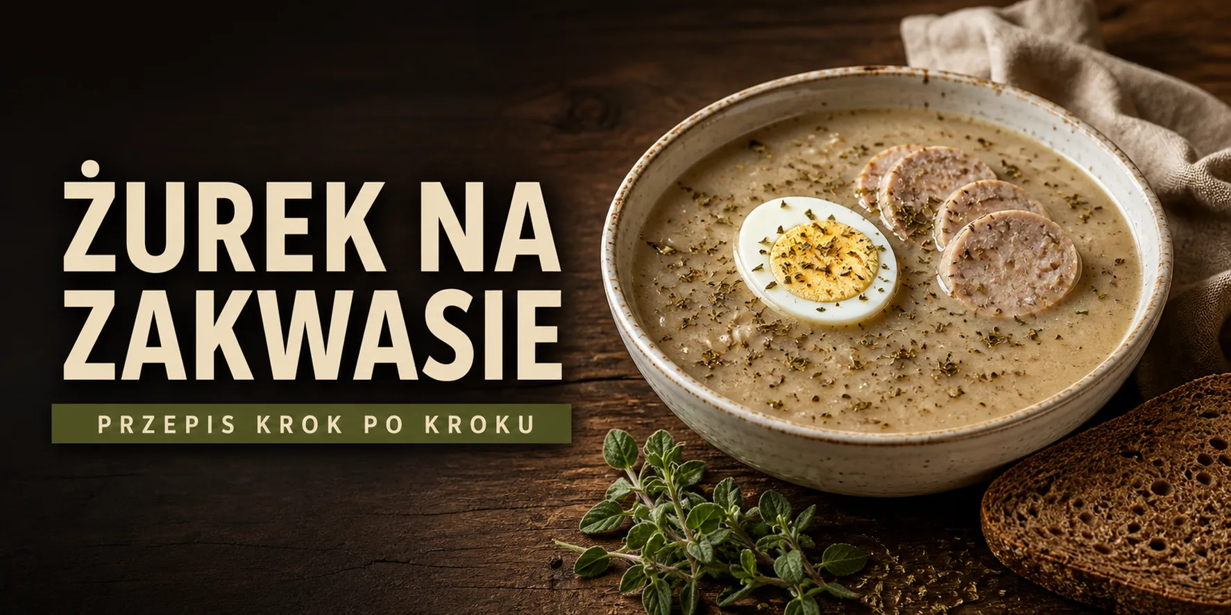 Żurek na zakwasie z białą kiełbasą i jajkiem – przepis na tradycyjną zupę